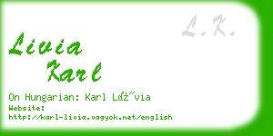 livia karl business card